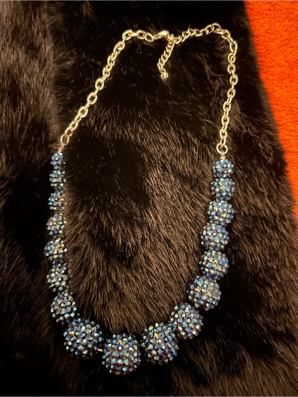 Blue Crystal Statement Necklace - Women Jewelry